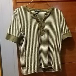 Green stripped shirt